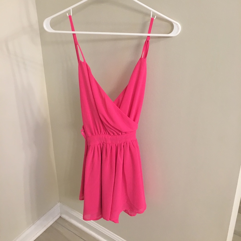 Hot pink romper !